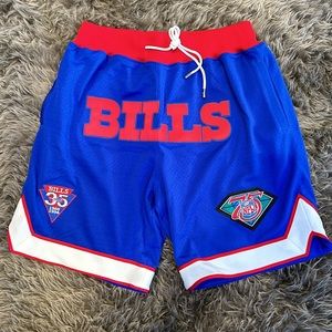 Buffalo Bills Mitchell & Ness 35th Anniversary Just Don Throwback Shorts - Royal